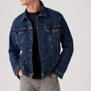 Levi’s Strauss &‎ Co Men Denim Blue Trucker Jacket Standard Fit size XL